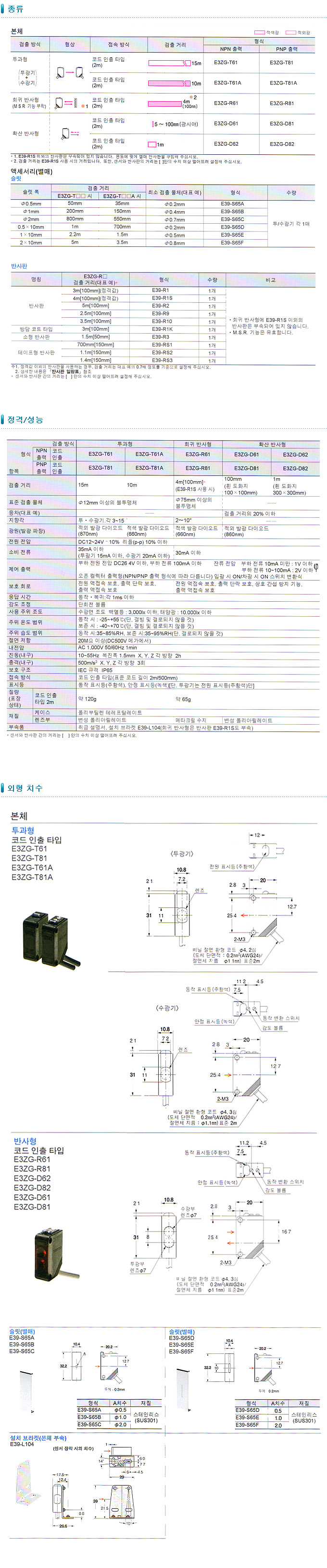 포토센서 [e3zg T61 2m] 디바이스마트