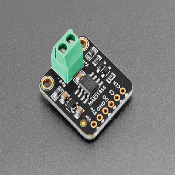 디바이스마트,MCU보드/전자키트 > 센서모듈 > 온도/습도 > 온도센서,Adafruit,Thermocouple Amplifier MAX31855 breakout board (MAX6675 upgrade) [ada-269],MAX31855K 칩셋 사용, 기존 대비 더 넓은 측정범위를 자랑합니다. / K-tyoe 와이어(only) 호환 / -200°C to +1350°C output (0.25°C 단위), 단 K타입의 와이어는 ±2 ~ ±6°C 의 오차율을 가지고 있습니다. / 3.3 ~ 5V / 2핀 터미널블럭, 핀헤더 포함(와이어 미포함)