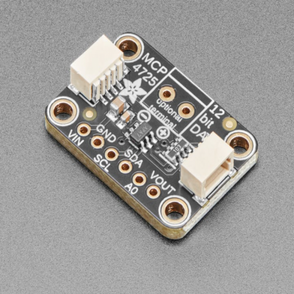 디바이스마트,MCU보드/전자키트 > 전원/신호/저장/응용 > ADC/DAC,Adafruit,MCP4725 Breakout Board - 12-Bit DAC w/I2C Interface [ada-935],MCP4725 12-bit DAC / 디지털 신호를 아날로그 신호로 변환시켜줍니다. / 3.3V or 5V logic / 3.4Mbps Fast Mode I2C