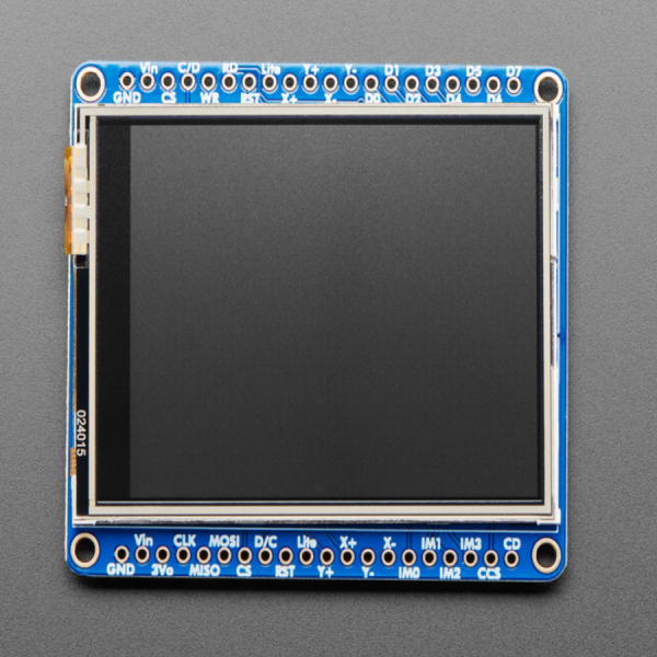 디바이스마트,LED/LCD > LCD COLOR > 칼라터치 LCD패널 > 3.5인치 이하 컬러터치 LCD패널,Adafruit,Adafruit 2.4' TFT LCD with Touchscreen Breakout w/MicroSD Socket - ILI9341 [ada-2478],2.4 inch / 240x320 pixels / 4 white-LED backlight / resistive touchscreen / 8-bit or SPI 두 가지 모드 모두 사용 가능