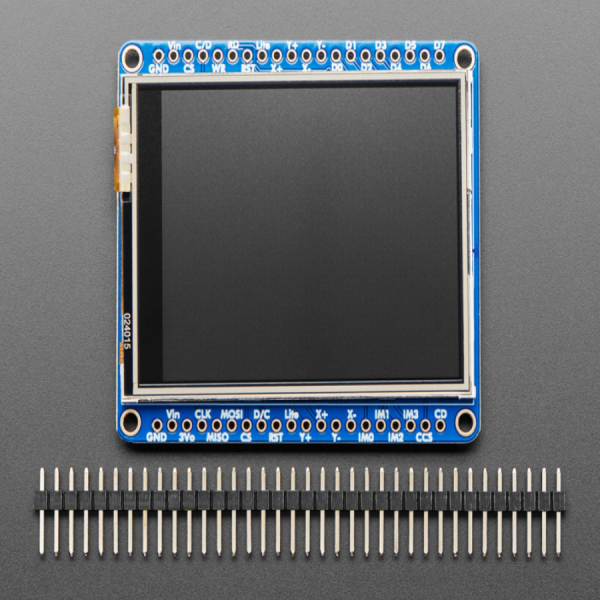 디바이스마트,LED/LCD > LCD COLOR > 칼라터치 LCD패널 > 3.5인치 이하 컬러터치 LCD패널,Adafruit,Adafruit 2.4' TFT LCD with Touchscreen Breakout w/MicroSD Socket - ILI9341 [ada-2478],2.4 inch / 240x320 pixels / 4 white-LED backlight / resistive touchscreen / 8-bit or SPI 두 가지 모드 모두 사용 가능