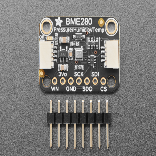 디바이스마트,MCU보드/전자키트 > 센서모듈 > 기압/무게/로드셀/Flex > 대기압/수압센서,Adafruit,Adafruit BME280 I2C or SPI Temperature Humidity Pressure Sensor [ada-2652],Bosch BME280 temperature, barometric pressure and humidity sensor / I2C and SPI / 오차범위 : 습도 ±3%, 기압 ±1 hPa, 온도 ±1.0°C (및 고도 ±1 meter 활용 가능) / BMP085, BMP180, BMP183의 업그레이드 버전 / 3V or 5V logic