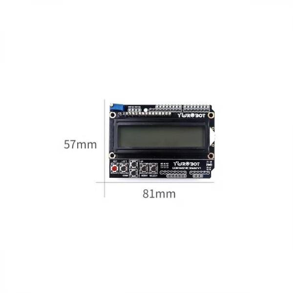 디바이스마트,오픈소스/코딩교육 > 아두이노 > 아두이노 호환쉴드,YwRobot,아두이노 LCM1602 IIC 쉴드 [ARD040600],Platform: Arduino UNO, MEGA R3, Leonardo LCD: character, 16 characters * 2 lines Color: white backlight, black characters Interface: IIC (LCD) analog port A0 (5 analog buttons )