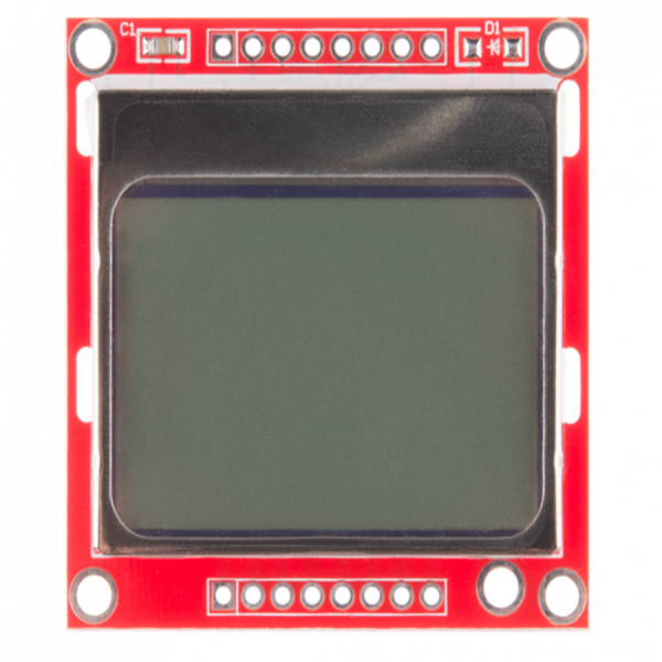 디바이스마트,LED/LCD > LCD 캐릭터/그래픽 > 캐릭터 LCD,SparkFun,Graphic LCD 84x48 - Nokia 5110 [LCD-10168],PCD8544 컨트롤러를 사용하여 48열/84행의 그래픽 디스플레이를 동작시킬 수 있습니다.