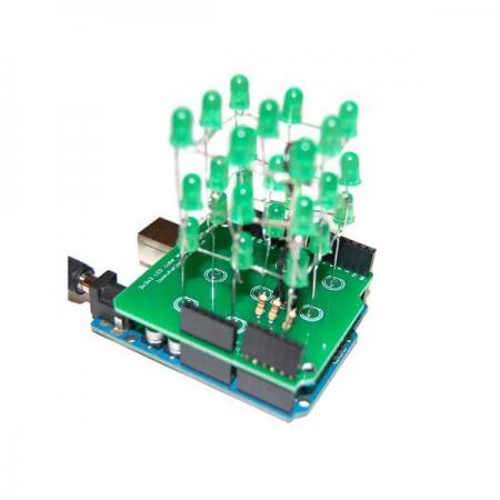 디바이스마트,오픈소스/코딩교육 > 아두이노 > 아두이노 호환쉴드,Seeed,3x3x3 LED Cube Arduino Shield [110990172],3X3X3 LED 큐브 아두이노 실드 / 큐브의 3D구조는 납땜이 쉽고 간단하며 아두이노 코드를 응용해 여러 프로젝트 가능