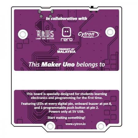 디바이스마트,오픈소스/코딩교육 > 아두이노 > 아두이노 호환보드,Cytron,Maker UNO: Simplifying Arduino for {Education} [MAKER-UNO],아두이노 교육용으로 적합한 호환 보드 / Piezo buzzer, LED 12개, Programmable 버튼 내장 ※ 케이블 미포함