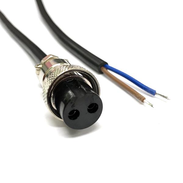 항공잭 써큘러 커넥터 16mm-2핀 cable(1M) [SCK-1602P]