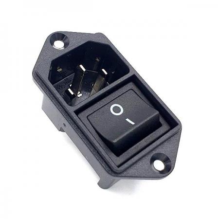 디바이스마트,커넥터/PCB > 파워커넥터 > 파워소켓/전원플러그,,R-301SN(B09),AC Socket / Switch / MALE / R-332 AC 플러그와 사용가능