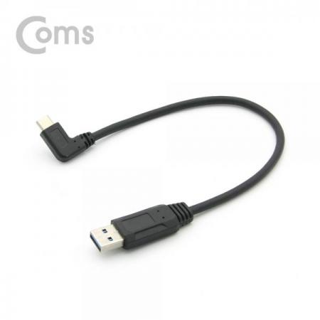 디바이스마트,케이블/전선 > USB 케이블 > OTG(FM) > USB C타입 OTG,Coms,USB 3.1 젠더 (Type C) to USB 3.0 A(M) 꺾임(꺽임) 25cm[ND647],USB 3.0 A(M) /꺾임(꺽임) /25cm