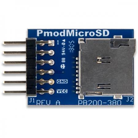 디바이스마트,MCU보드/전자키트 > 프로세서/개발보드 > Digilent > Pmod Modules,Digilent,Pmod MicroSD: microSD Card Slot 410-380,410-380 / SPI 통신이 가능한 12핀 Pmod 포트와 호환되는 모든 보드에 microSD 카드 슬롯을 제공 / 3.3V 로직 / ※microSD 카드 미포함