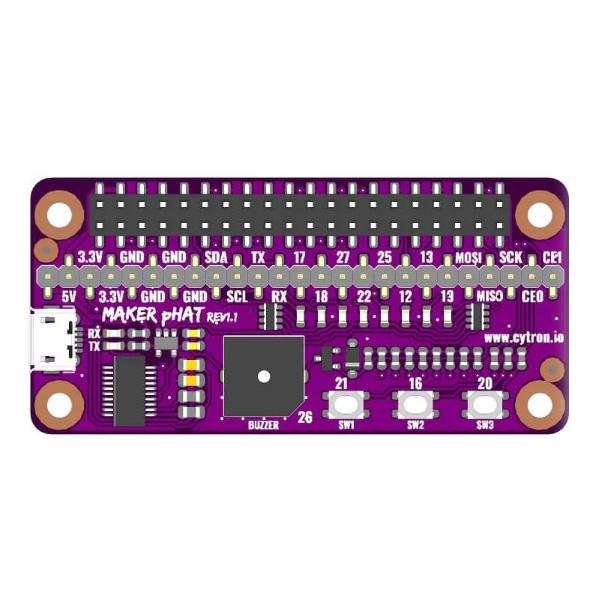Maker pHAT: Simplifying Raspberry Pi for {Education} [HAT-MAKER]
