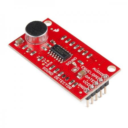 디바이스마트,MCU보드/전자키트 > 센서모듈 > 소리/음성센서,SparkFun,SparkFun Sound Detector (with Headers) [SEN-14262],소리를 감지하여 소리의 유무와, 소리의 크기를 데이터화 하는 모듈입니다. ※ Pin Header 부착 된 버전입니다