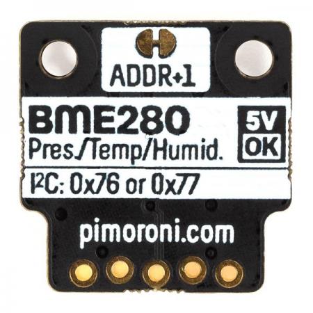 디바이스마트,MCU보드/전자키트 > 센서모듈 > 온도/습도 > 온습도겸용,Pimoroni,BME280 Breakout - Temperature, Pressure, Humidity Sensor [PIM472],Raspberry Pi 및 Arduino 호환 / BME280 온도, 압력, 습도 센서 / 전압 : 3.3V , 5V / I2C 인터페이스