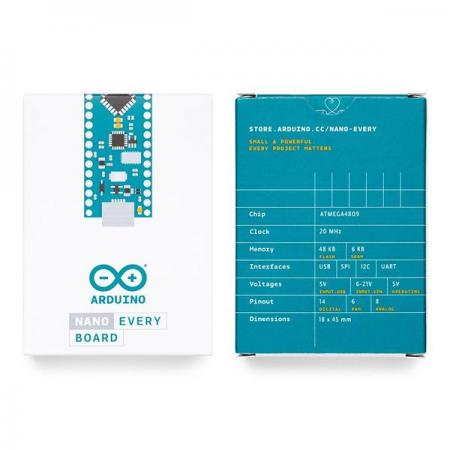 디바이스마트,오픈소스/코딩교육 > 아두이노 > 아두이노 정품 보드/쉴드/키트,Arduino,Arduino Nano Every,ABX00028 / AVR ATMega4809, SAMD11 ARM Cortex M0+ 기반의 작고 강력한 아두이노 / 아두이노 나노 에브리