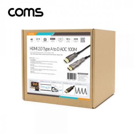 디바이스마트,케이블/전선 > 영상/음향 케이블 > HDMI 케이블,Coms,HDMI 2.0 + Micro HDMI 분리형 리피터 광 케이블 100M / 4K2K@60Hz / ARC 기능 지원 [CB710],HDMI 2.0 + Micro HDMI 분리형 리피터 광 케이블 100M / 4K2K@60Hz / ARC 기능 지원