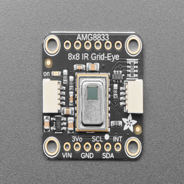 디바이스마트,MCU보드/전자키트 > 카메라/비디오 > 얼굴인식/열화상센서,Adafruit,Adafruit AMG8833 IR Thermal Camera Breakout [ada-3538],8x8 적외선 열상 센서 / +-2.5°C (4.5°F)의 정확도로 0°C ~ 80°C (32°F~ 176°F) 범위의 온도 측정 / 최대 7 미터 거리에서 사람 감지 /  10Hz의 프레임 속도로 사람 탐지기 또는 소형 열 화상 카메라를 만드는 데 적합