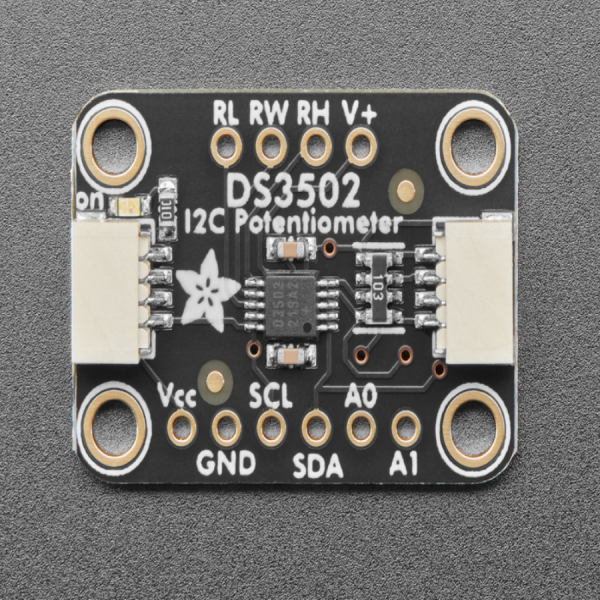 디바이스마트,MCU보드/전자키트 > 버튼/스위치/제어/RTC > 엔코더/가변저항,Adafruit,Adafruit DS3502 I2C Digital 10K Potentiometer Breakout - STEMMA QT / Qwiic [ada-4286],10K DS3502 디지털 I2C 포텐셔미터 모듈 / 3.3V, 5V 마이크로와 함께 사용가능 / I2C 통신 / 저항 조정 가능 / 제어되는 아날로그 전압 4.5-15.5V