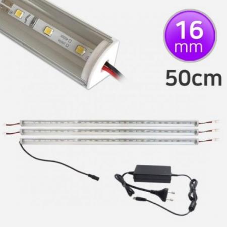 디바이스마트,LED/LCD > LED 인테리어조명 > LED BAR,그린맥스,16mm 코너형 12V LED바 50cm 3개+어댑터 세트,국산 LED바와 어댑터 세트상품입니다. / 전압 : 12V / 길이 : 50cm / LED바 갯수 : 3개