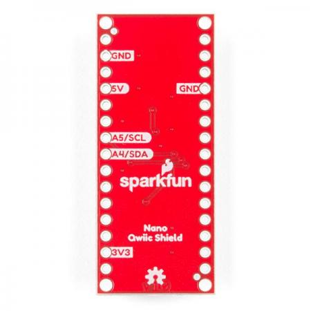 디바이스마트,오픈소스/코딩교육 > 아두이노 > 아두이노 호환쉴드,SparkFun,SparkFun Qwiic Shield for Arduino Nano [DEV-16789],아두이노 나노용 스파크펀  Qwiic  쉴드 /  Arduino Nano 의 I2C 버스 (GND, 3.3V, SDA 및 SCL)를 4개의 SparkFun Qwiic 커넥터 (수평 2개 및 수직 2개)에 연결 가능