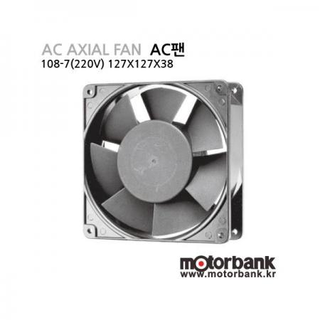 디바이스마트,기계/제어/로봇/모터 > 모터류 > 팬모터 > AC 팬모터,MotorBank,[AC팬] 108-7(220V) / S1-BB TM / 127*127*38,임펠러 : PBT UL 94V-0 강화플라스틱프레임 : 다이캐스트 알루미늄 합금리드와이어 : UL 타입모터 : Shaded Pole, Impedance Protected절연저항 : 10MΩ Minimum AT 500VDC절연성 : 1Minimum AT 2000VAC/50~60Hz사용온도범위 : -10℃ ~ +70℃ (슬리브 베어링) -20℃ ~ +80℃(볼 베어링)