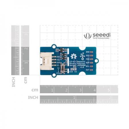 디바이스마트,MCU보드/전자키트 > 센서모듈 > 라이다/거리/초음파/라인,Seeed,Grove - 12-bit Magnetic Rotary Position Sensor / Encoder (AS5600) [101020692],Grove-AS5600 / 프로그래밍 가능한 12 비트 고해상도 비접촉식 자기 회전 위치 센서 / 높은 정밀도,  비접촉식,  회전 각도 제한 없음