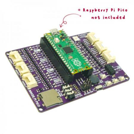 디바이스마트,오픈소스/코딩교육 > 라즈베리파이 > 라즈베리파이 확장보드/HAT,Cytron,Maker Pi Pico Base (without Pico): Simplifying Pi Pico for Beginners [MAKER-PI-PICO-NB],초보자를 위한 Maker Pi Pico Base / 라즈베리파이 피코 미포함 / STEM 및 로봇 프로젝트용 보드