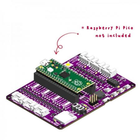 디바이스마트,오픈소스/코딩교육 > 라즈베리파이 > 라즈베리파이 확장보드/HAT,Cytron,Maker Pi Pico Base (without Pico): Simplifying Pi Pico for Beginners [MAKER-PI-PICO-NB],초보자를 위한 Maker Pi Pico Base / 라즈베리파이 피코 미포함 / STEM 및 로봇 프로젝트용 보드