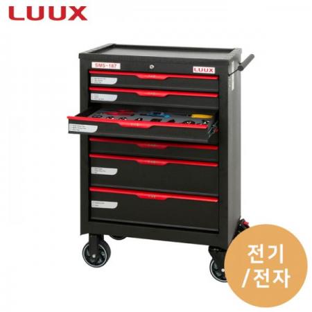 디바이스마트,수공구/전자공구/전동공구 > 전자공구 > 공구가방/공구세트 > 공구세트,LUUX,이동형 공구세트(전기/전자) - SMS-187,7단 서랍을 사용한 고품질 이동형 공구세트 / 도난 방지를 위한 잠금 장치 기능 / 187pcs 구성