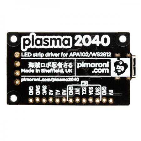 디바이스마트,오픈소스/코딩교육 > 마이크로파이썬 > RP2040/RP2350,Pimoroni,Plasma 2040 [PIM582],RP2040 기반 드라이버 보드 / USB-C는 최대 3A의 전력을 끌어올 수 있습니다. / 조명의 색상, 효과를 전환하는데 사용할 수 있는 3개의 버튼과 온보드 RGB LED