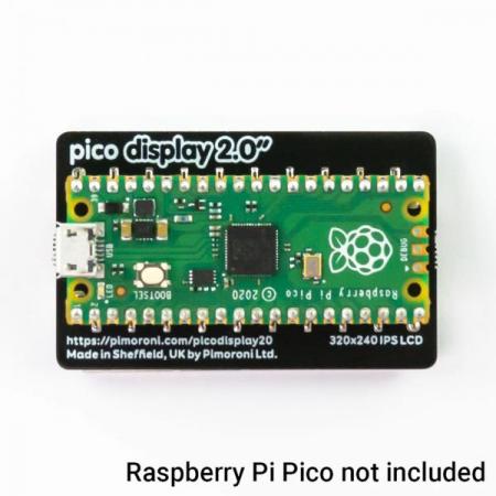 디바이스마트,오픈소스/코딩교육 > 라즈베리파이 > 라즈베리파이 디스플레이,Pimoroni,Pico Display Pack 2.0 [PIM580],18bit 320x240 픽셀 IPS LCD 디스플레이 / 버튼 4개 / RGB LED / 크기 : 56 x 35 x 11mm