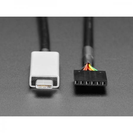 디바이스마트,MCU보드/전자키트 > 개발용 장비 > USB/RS232/RS485 컨버터,Adafruit,FTDI Serial TTL-232 USB Type C Cable - 5V Power / 3.3V Logic [ada-4364],FTDI FT232R / USB C to TTL-232 직렬 케이블 / 5V Power / 3V Logic  / 길이 : 1m