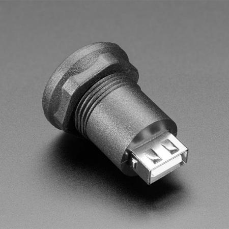 디바이스마트,커넥터/PCB > 플러그/잭 > 매입형 소켓 > 키스톤잭/패널마운트,Adafruit,USB C Jack to USB A Jack Round Panel Mount Adapter [ada-4259],원형 패널 마운트 어댑터 / USB C, USB A / 길이 : 41mm