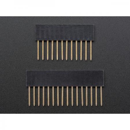 디바이스마트,커넥터/PCB > 핀헤더/IC 소켓 > 핀헤더소켓 > 2.54mm pitch 헤더소켓,Adafruit,Stacking Headers for Feather - 12-pin and 16-pin female headers [ada-2830],Feather용 스태킹 헤더 / 12핀, 16핀 암헤더