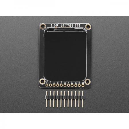 디바이스마트,LED/LCD > LCD COLOR > 칼라 LCD패널 > 2인치 이하 컬러 LCD패널,Adafruit,Adafruit 1.69' 280x240 Round Rectangle Color IPS TFT Display - ST7789 [ada-5206],컬러 IPS TFT 디스플레이 / ST7789 / 280x240 / EYE SPI 18핀 FPC 커넥터