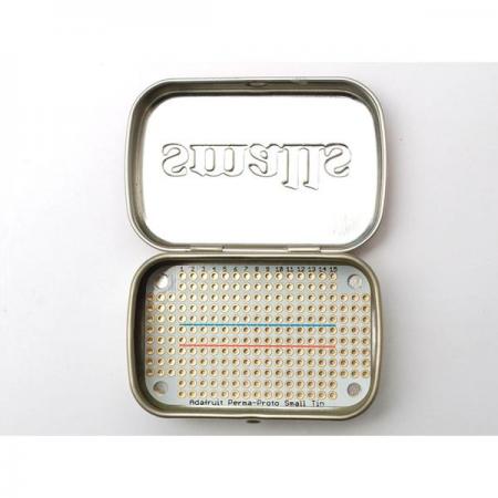 디바이스마트,커넥터/PCB > PCB기판/관련상품 > 브레드보드,Adafruit,Adafruit Perma-Proto Small Mint Tin Size Breadboard PCB - 3 pack [ada-1214],소형 브레드보드 PCB 3개 / 포지티브/네거티브 표시가 있는 2개의 파워 레일