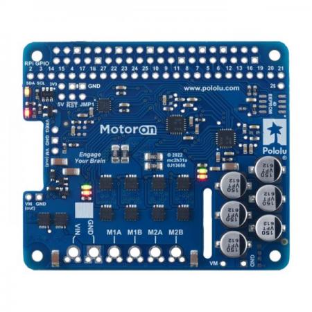 디바이스마트,기계/제어/로봇/모터 > 모터드라이버 > DC모터 드라이버 > 브랜드(Pololu) DC모터 드라이버,Pololu,Motoron M2H18v18 Dual High-Power Motor Controller for Raspberry Pi (No Connectors or Standoffs) #5050,M2H18v18은 6.5V ~ 30V 에서 작동하고 모터당 최대 18A의 연속 출력 전류를 제공 / Raspberry Pi(모델 B+ 이상)에서 DC 모터를 쉽게 제어 / 모터 컨트롤러만 있는 버전