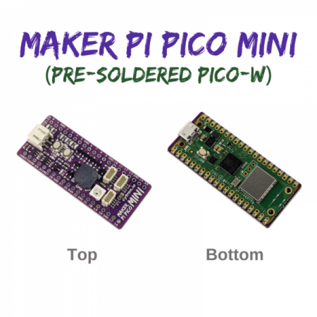디바이스마트,오픈소스/코딩교육 > 라즈베리파이 > 확장보드/HAT,Cytron,Maker Pi Pico Mini: Simplifying Projects with Raspberry Pi Pico [MAKER-PI-PICO-MINI-W],Raspberry Pi Pico / Pico-W로 구동 / 무선 /  사전 납땜 / GPIO용 상태 표시기 LED 6개 / 과충전/과방전 보호 회로