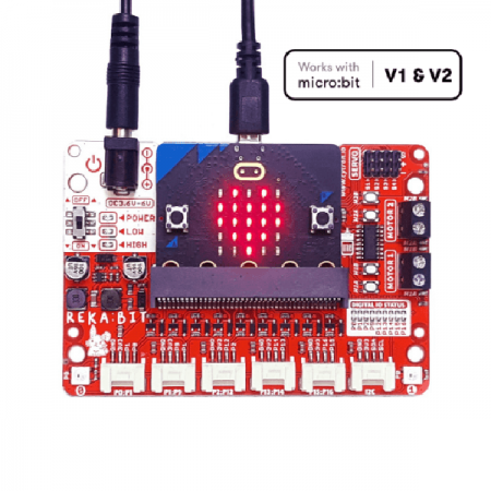 디바이스마트,오픈소스/코딩교육 > Micro:Bit > 마이크로비트 교육용키트,Cytron,REKA:BIT - Simplifying Robotics with micro:bit [REKABIT],REKA:BIT / EDU:BIT에서 얻은 기본 개념을 사용하여 재미있는 응용 프로그램을 만들어 보세요. / 마이크로비트 포함