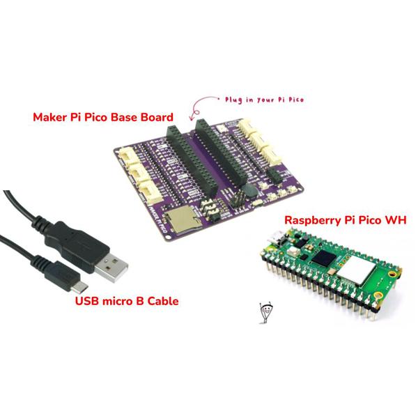 Maker Pi Pico and Kits [CK-MKR-PI-PICOWH]