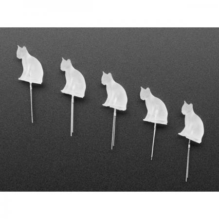 디바이스마트,LED/LCD > LED 인테리어조명 > 장식용 LED,Adafruit,dLUX-dLITE Blue Kitty Shape LEDs 5 Pack by Unexpected Labs [ada-5478],dLUX-dLITE / 고양이 블루 LED 5개 팩 / 크기 : 14.3mm x 7.6mm x 12mm(HxWxD) / 전압 :  3.0 ~ 3.2V @ 20mA 전류 / 파장 : 460~465nm / 임베디드 LED 밝기 : ~3000~4000mcd