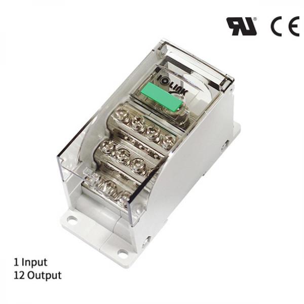 디바이스마트,커넥터/PCB > 터미널블럭 > 단자대 타입 > 전원 분배 단자대,IOLINK,전원분배블럭 SPS45-M8/12*M4-S,배선형 / 윈도우 : 안전 커버 / 정격 용량 UL : 600 V / 200 A / CE : 600 V 175 A