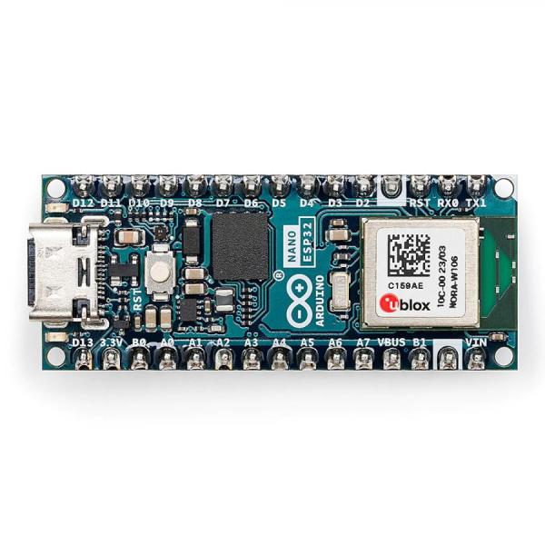 디바이스마트,오픈소스/코딩교육 > 아두이노 > 아두이노 정품 보드/쉴드/키트,Arduino,Arduino Nano ESP32 with headers,ABX00083 / ESP32-S3 와이파이 블루투스 콤보 칩셋 기반의 IoT, 마이크로 파이썬 특화 아두이노 나노 / u-blox NORA-W106(ESP32-S3) 칩셋 / USB-C 커넥터 / 입력 전압 : 6 - 21V / I/O 전압 : 3.3V / 아두이노 IoT 클라우드 및 HID 지원