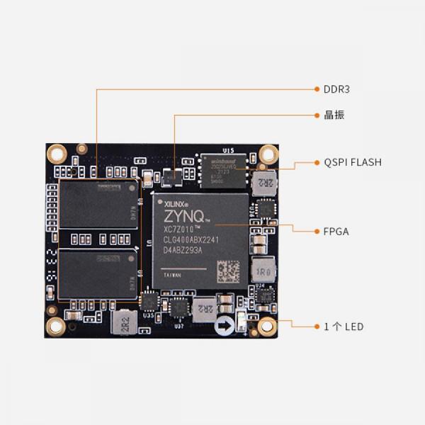 디바이스마트,MCU보드/전자키트 > 프로세서/개발보드 > FPGA,ALINX,AMD Xilinx ZYNQ-7000 ARM SOM FPGA Core board XC7Z010 [AC7Z010],FPGA Chip : XC7Z010-1CLG400I / Core : ARM Cortex-A9 / DDR3 1GB, Data rate 1066Mbps / QSPI Flash : 256Mbit