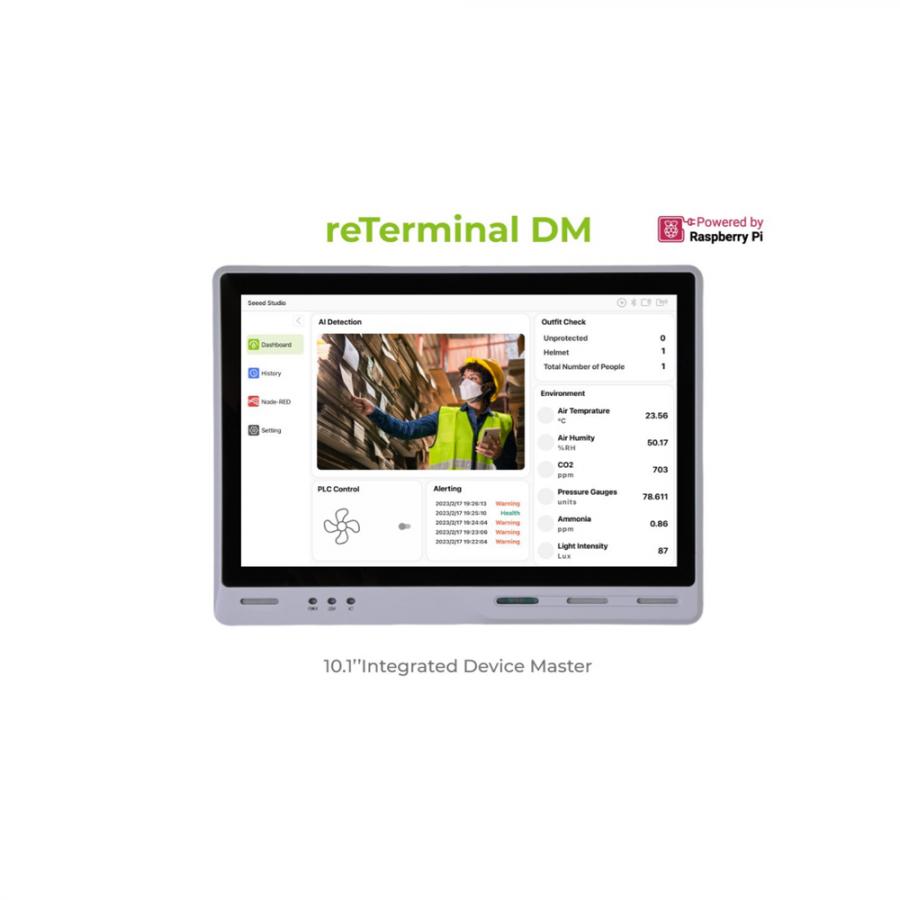 reTerminal DM CM4104032 - 10.1inch Raspberry Pi 산업용 패널 PC [H114070262]