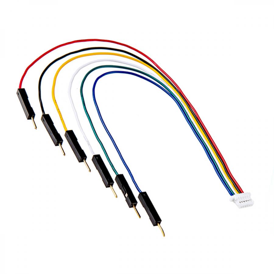 XRP Motor to Breadboard Jumper Cable - 6in. (6-pin JST-SH) [CAB-25597]