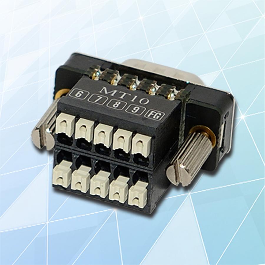 DE9 Male to 10-Pin Terminal Block Connector Converter [FCC-MT10]