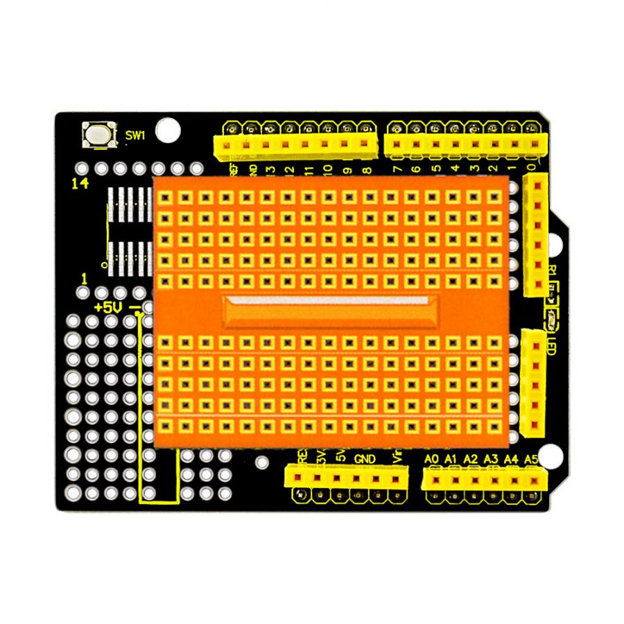 아두이노 호환 우노 프로토 쉴드 (브레드보드 포함) [KS0003]