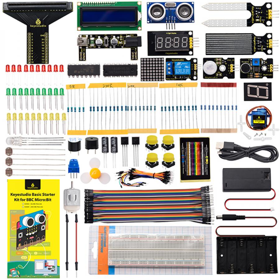 마이크로비트 베이직 스타터 센서 모듈 키트 (마이크로비트 미포함) [KS4003]