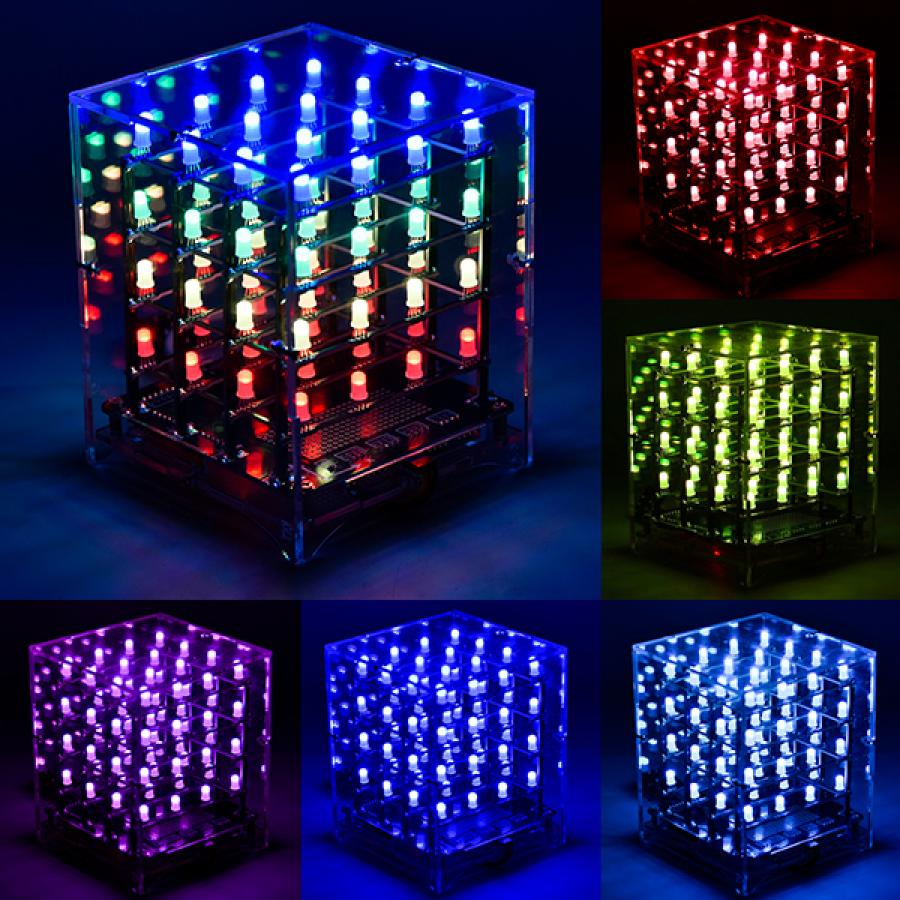 아두이노 4x4x4 RGB LED CUBE 스타터 키트 [KS0575]