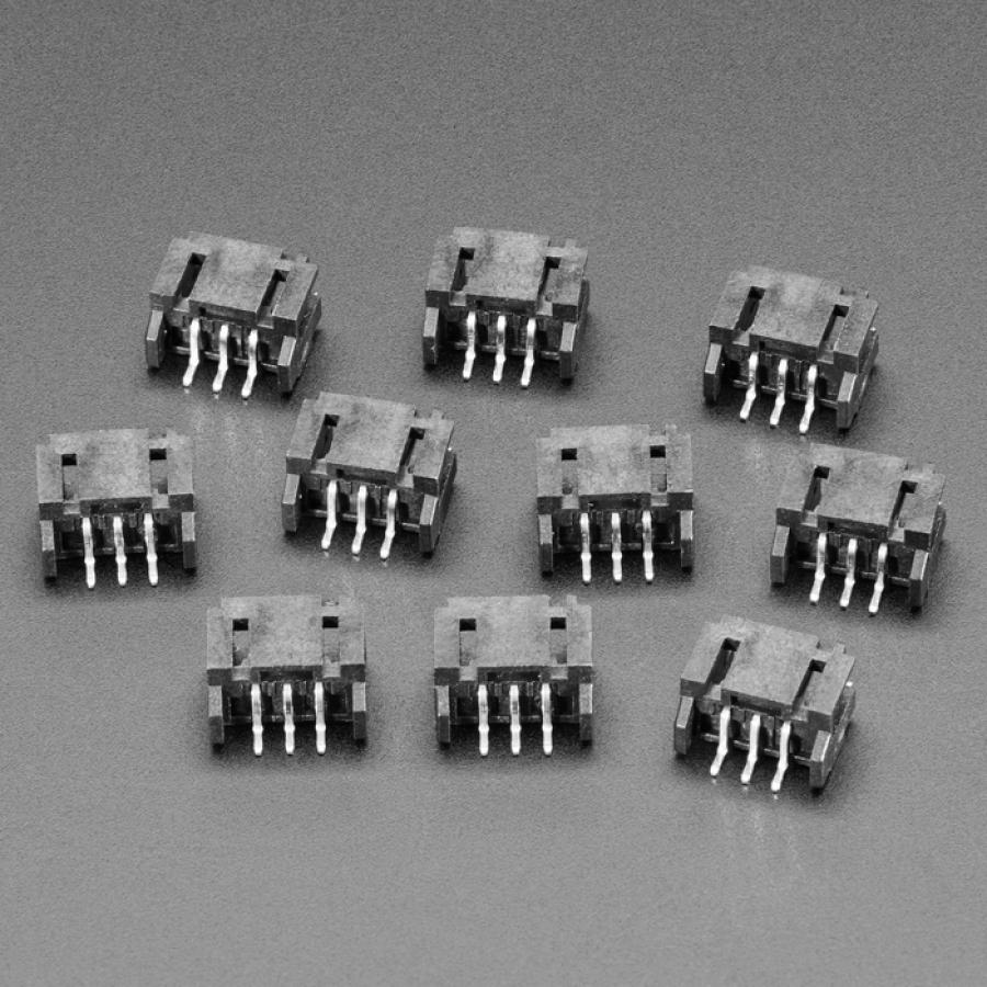 JST PH 2mm 3-pin Horizontal Connector (10-pack) - STEMMA [ada-4391]